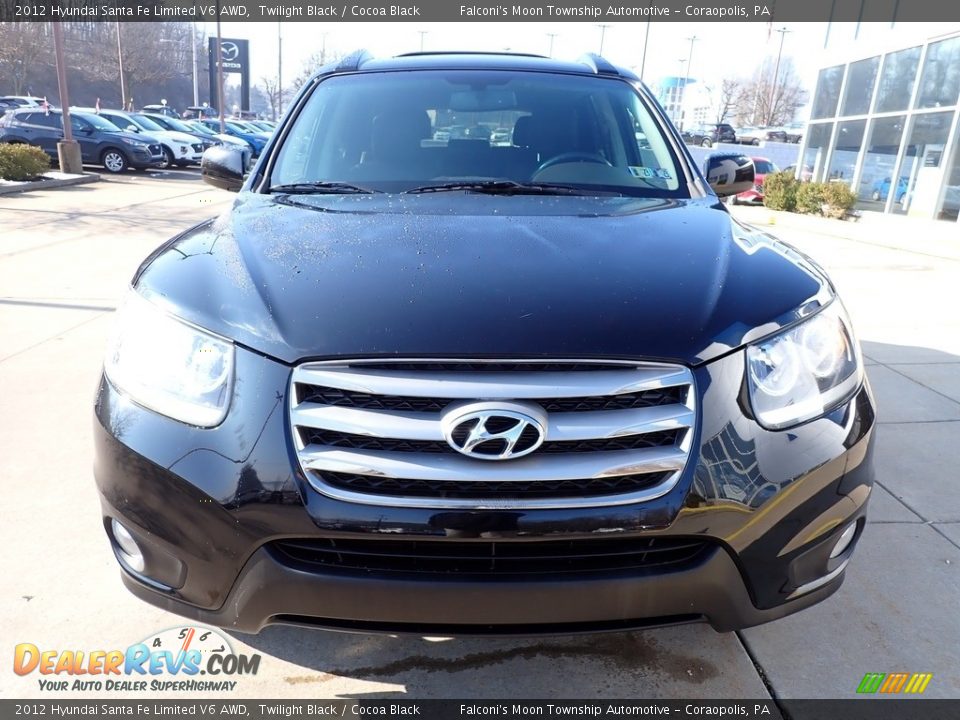 2012 Hyundai Santa Fe Limited V6 AWD Twilight Black / Cocoa Black Photo #8