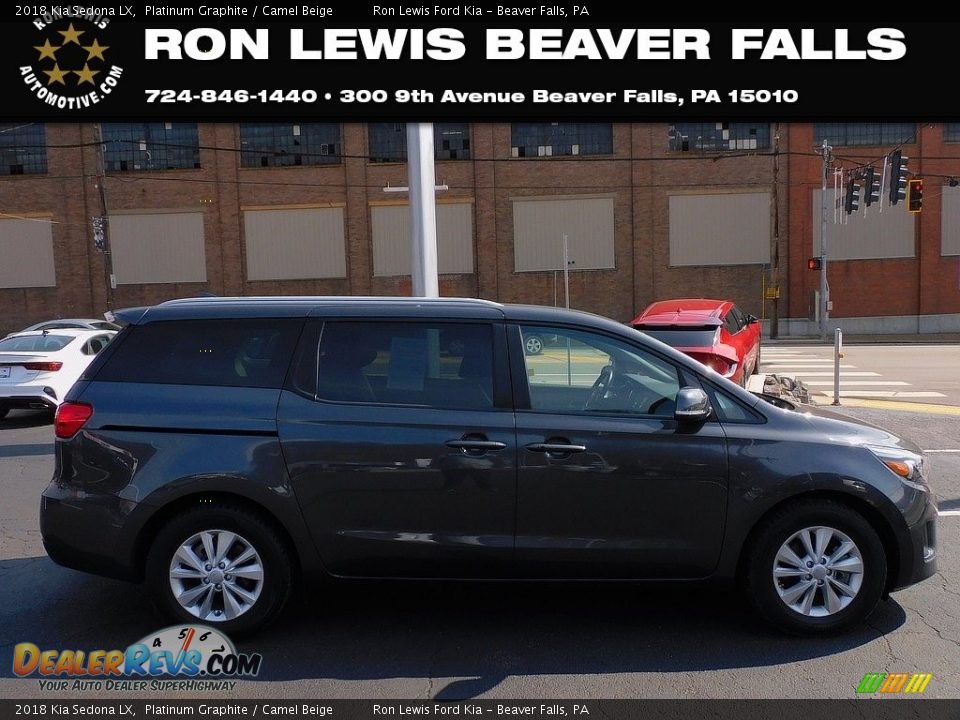 2018 Kia Sedona LX Platinum Graphite / Camel Beige Photo #1
