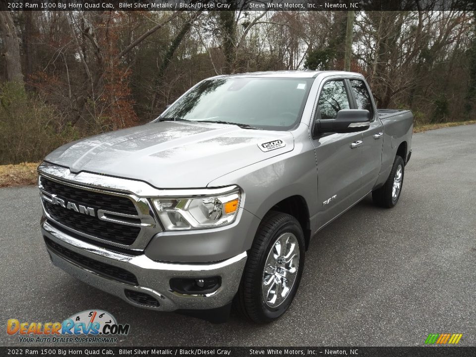 2022 Ram 1500 Big Horn Quad Cab Billet Silver Metallic / Black/Diesel Gray Photo #2