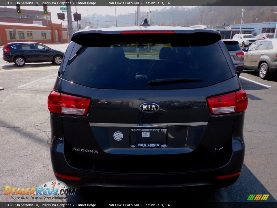 2018 Kia Sedona LX Platinum Graphite / Camel Beige Photo #3