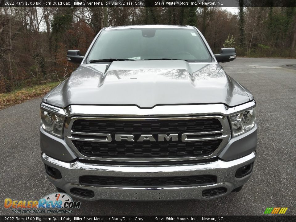 2022 Ram 1500 Big Horn Quad Cab Billet Silver Metallic / Black/Diesel Gray Photo #3