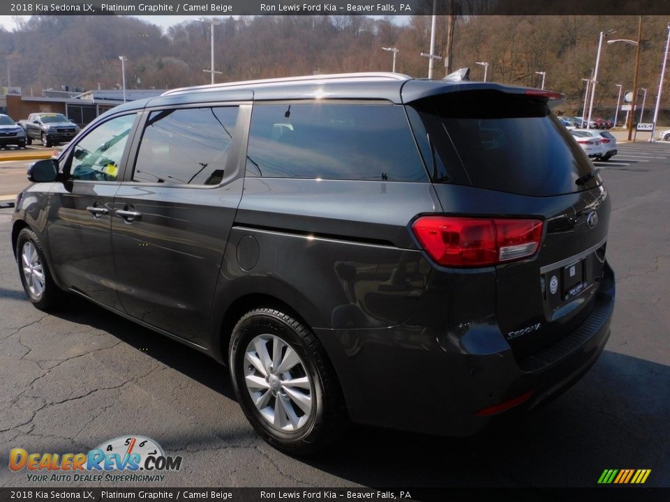 2018 Kia Sedona LX Platinum Graphite / Camel Beige Photo #5