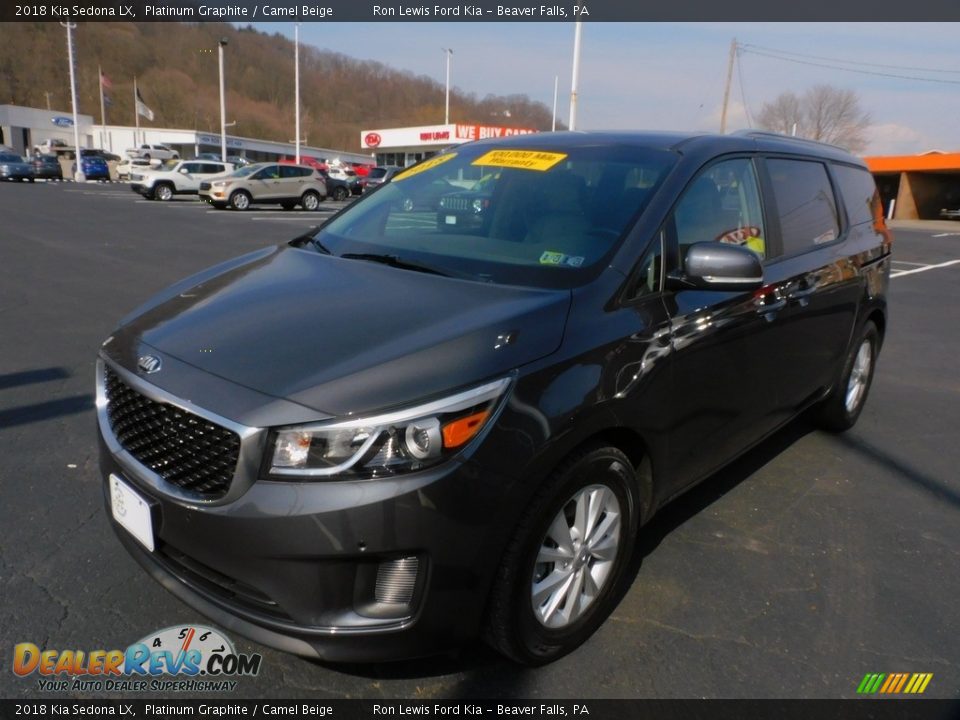 2018 Kia Sedona LX Platinum Graphite / Camel Beige Photo #7