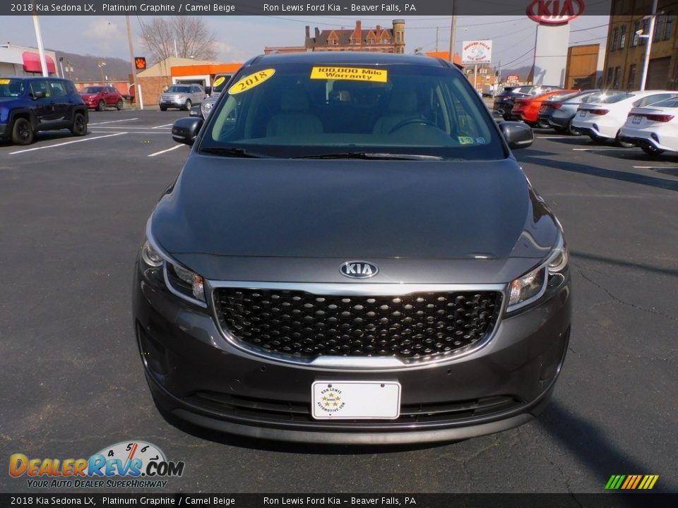 2018 Kia Sedona LX Platinum Graphite / Camel Beige Photo #8