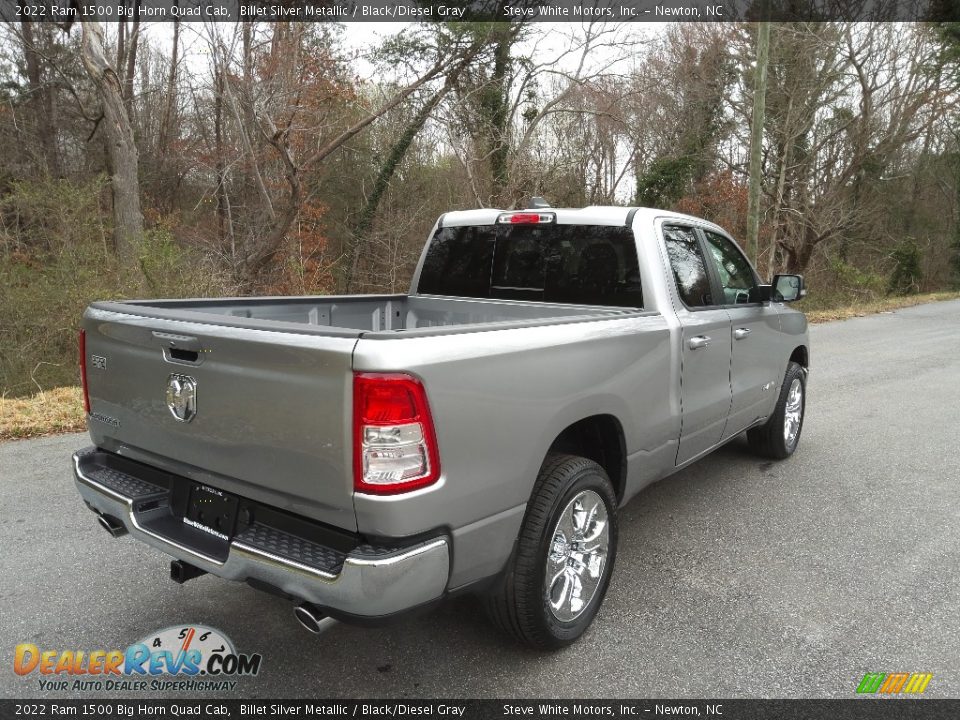 2022 Ram 1500 Big Horn Quad Cab Billet Silver Metallic / Black/Diesel Gray Photo #6