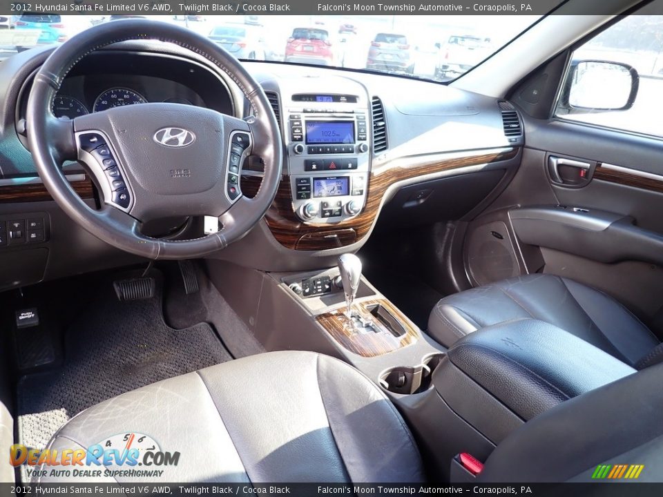 2012 Hyundai Santa Fe Limited V6 AWD Twilight Black / Cocoa Black Photo #20