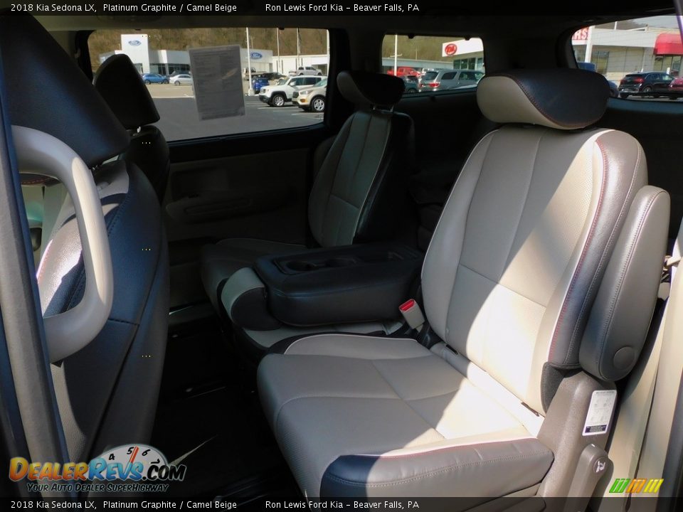 2018 Kia Sedona LX Platinum Graphite / Camel Beige Photo #12