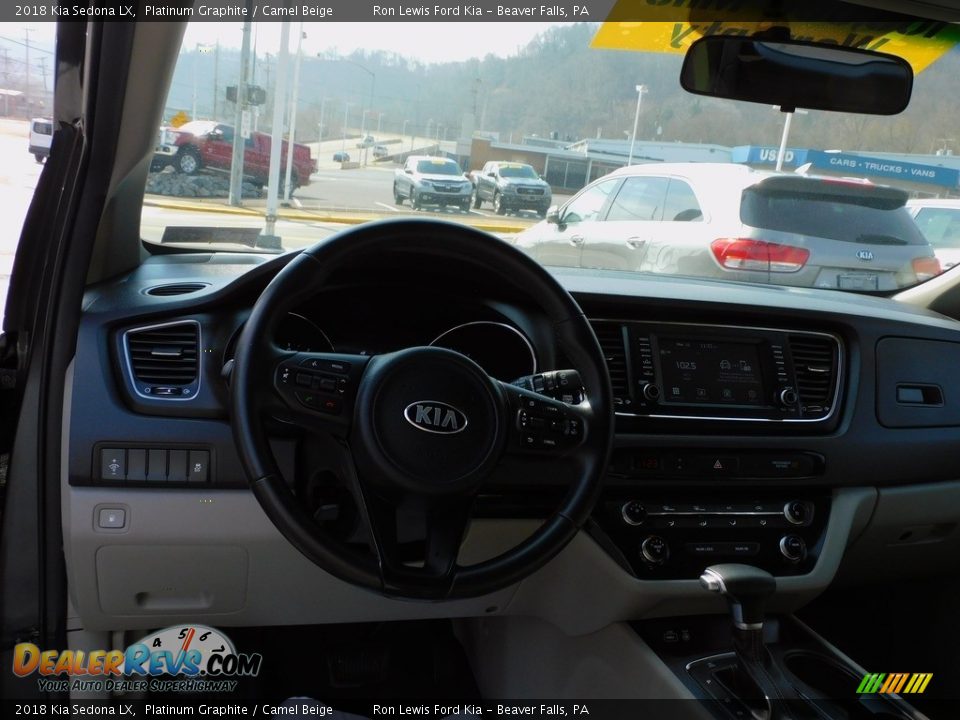 2018 Kia Sedona LX Platinum Graphite / Camel Beige Photo #14