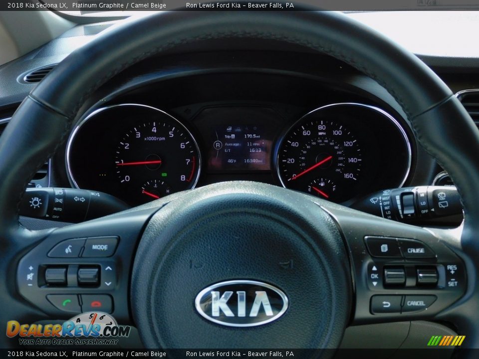 2018 Kia Sedona LX Platinum Graphite / Camel Beige Photo #20
