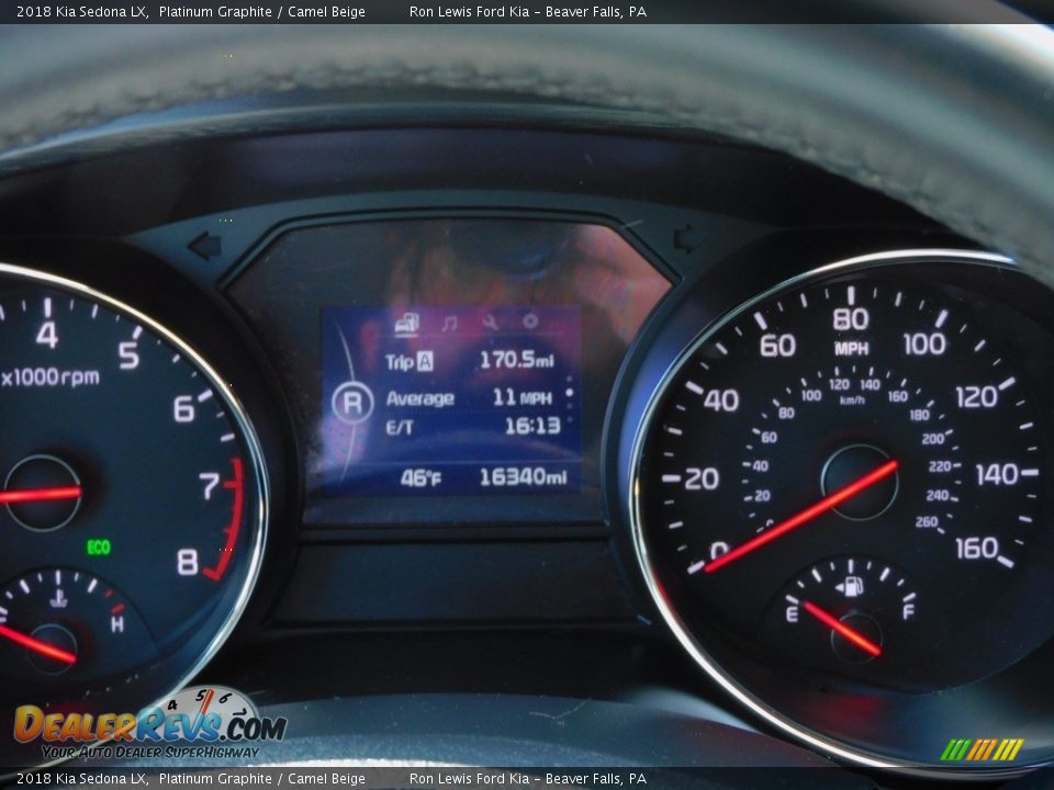 2018 Kia Sedona LX Platinum Graphite / Camel Beige Photo #21
