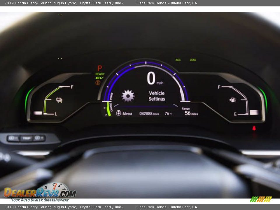 2019 Honda Clarity Touring Plug In Hybrid Crystal Black Pearl / Black Photo #28