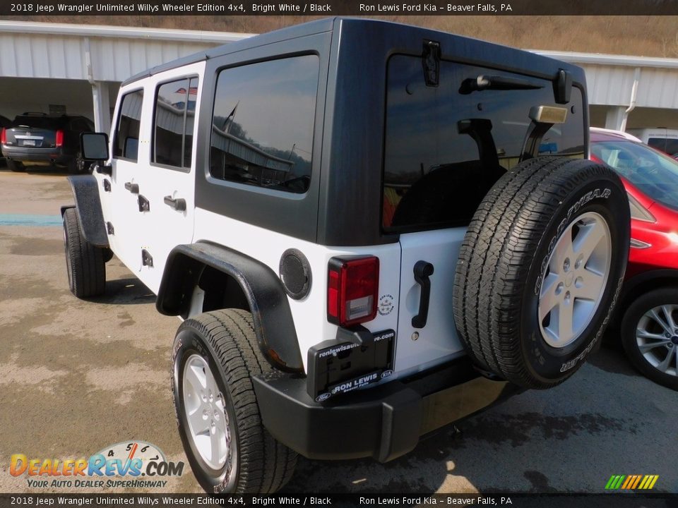 2018 Jeep Wrangler Unlimited Willys Wheeler Edition 4x4 Bright White / Black Photo #3