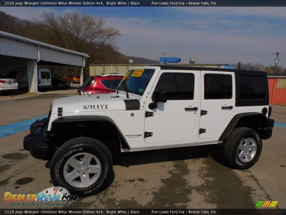 2018 Jeep Wrangler Unlimited Willys Wheeler Edition 4x4 Bright White / Black Photo #4