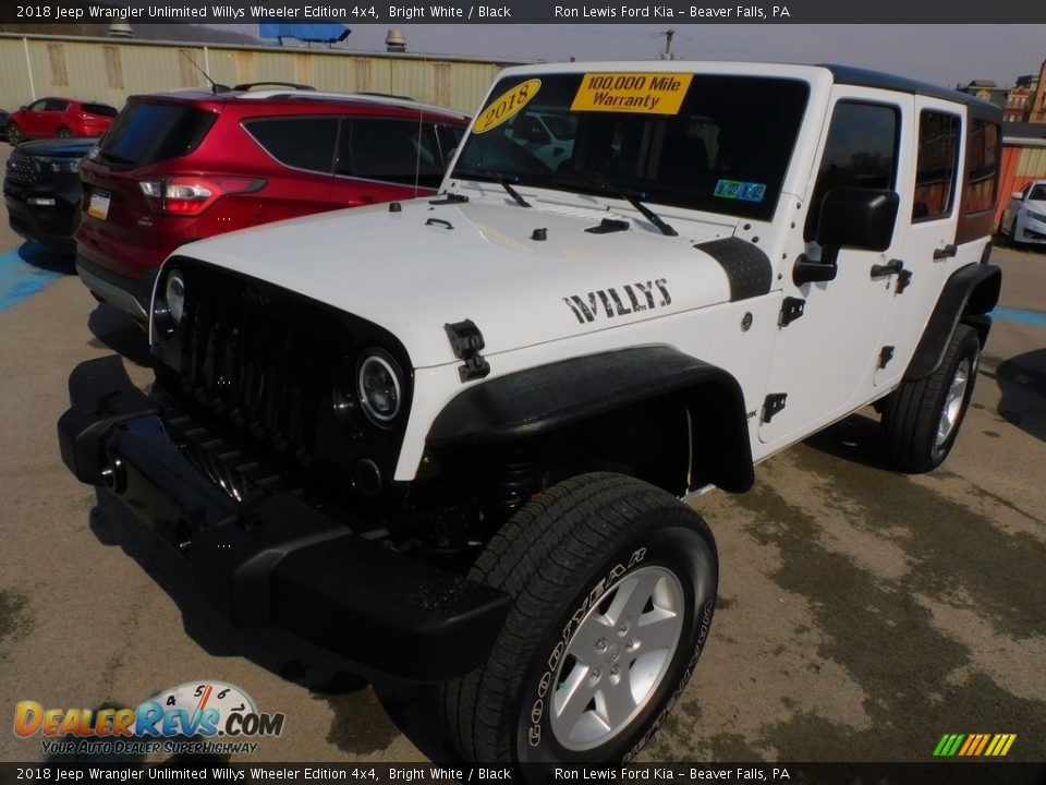 2018 Jeep Wrangler Unlimited Willys Wheeler Edition 4x4 Bright White / Black Photo #5