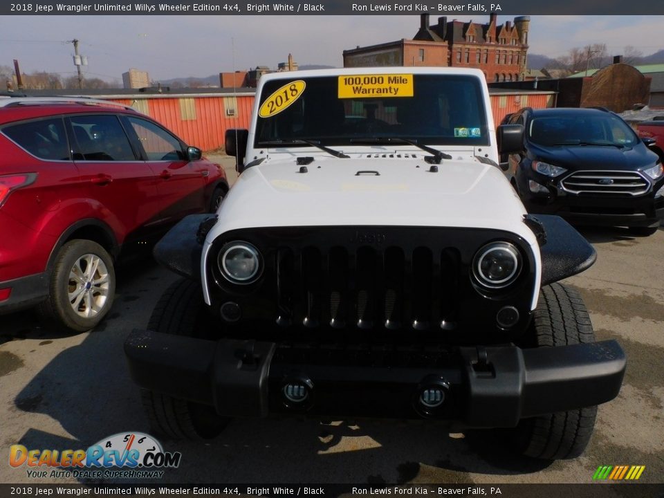 2018 Jeep Wrangler Unlimited Willys Wheeler Edition 4x4 Bright White / Black Photo #6
