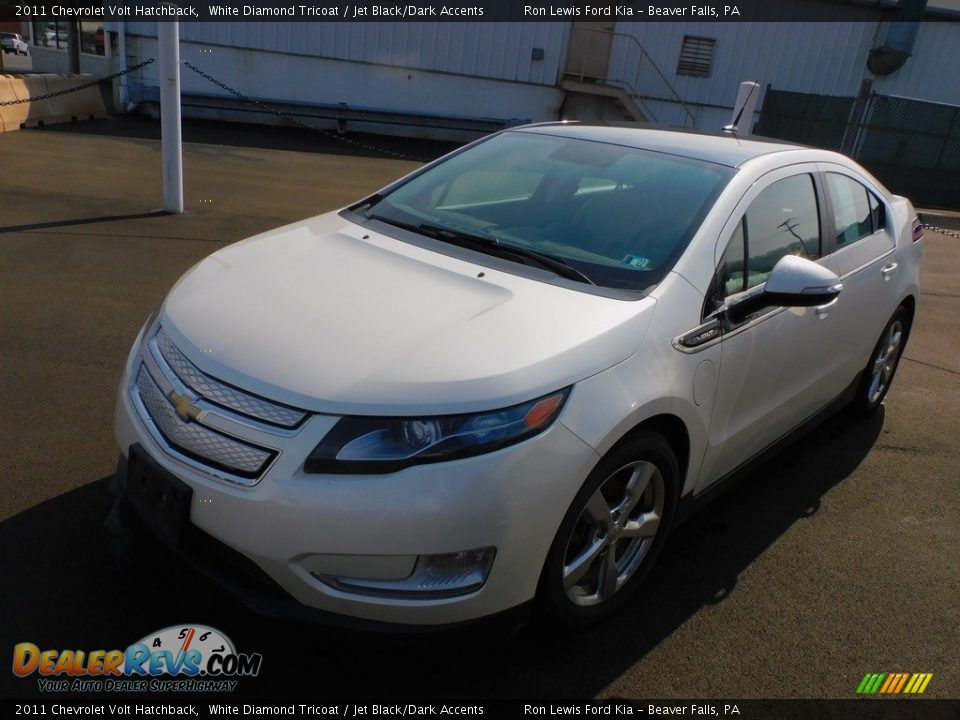 2011 Chevrolet Volt Hatchback White Diamond Tricoat / Jet Black/Dark Accents Photo #4