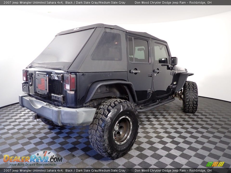 2007 Jeep Wrangler Unlimited Sahara 4x4 Black / Dark Slate Gray/Medium Slate Gray Photo #9