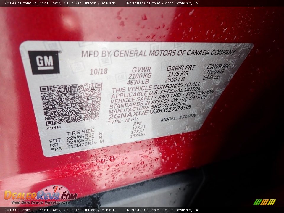 2019 Chevrolet Equinox LT AWD Cajun Red Tintcoat / Jet Black Photo #28