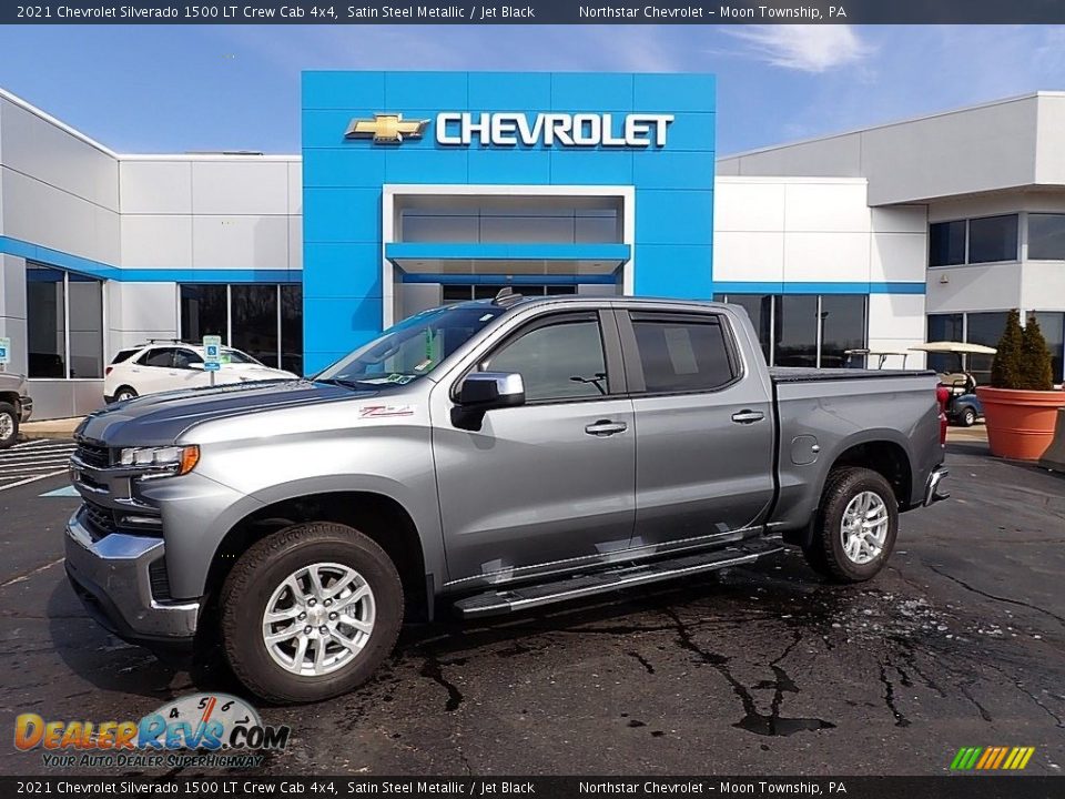 2021 Chevrolet Silverado 1500 LT Crew Cab 4x4 Satin Steel Metallic / Jet Black Photo #1