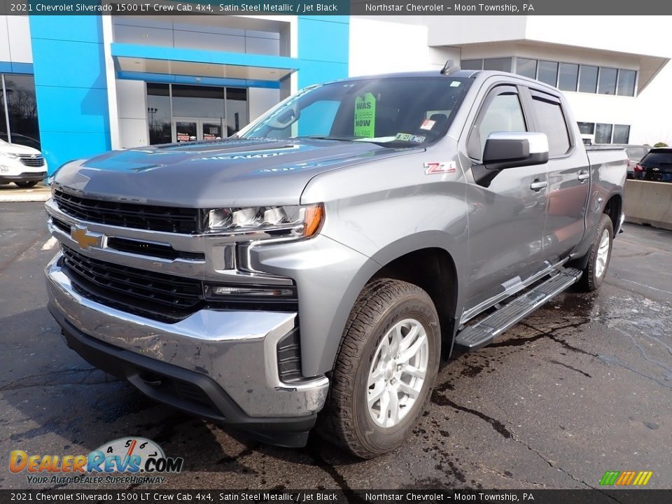 2021 Chevrolet Silverado 1500 LT Crew Cab 4x4 Satin Steel Metallic / Jet Black Photo #2