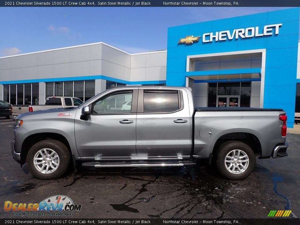 2021 Chevrolet Silverado 1500 LT Crew Cab 4x4 Satin Steel Metallic / Jet Black Photo #3