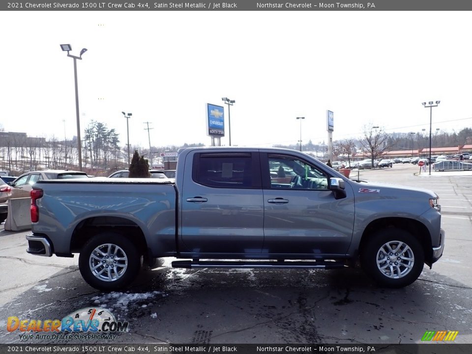 2021 Chevrolet Silverado 1500 LT Crew Cab 4x4 Satin Steel Metallic / Jet Black Photo #9