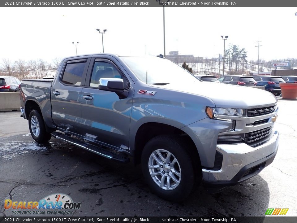 2021 Chevrolet Silverado 1500 LT Crew Cab 4x4 Satin Steel Metallic / Jet Black Photo #10