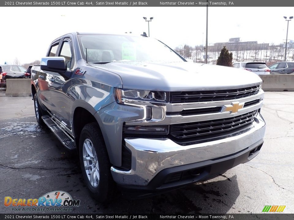 2021 Chevrolet Silverado 1500 LT Crew Cab 4x4 Satin Steel Metallic / Jet Black Photo #11