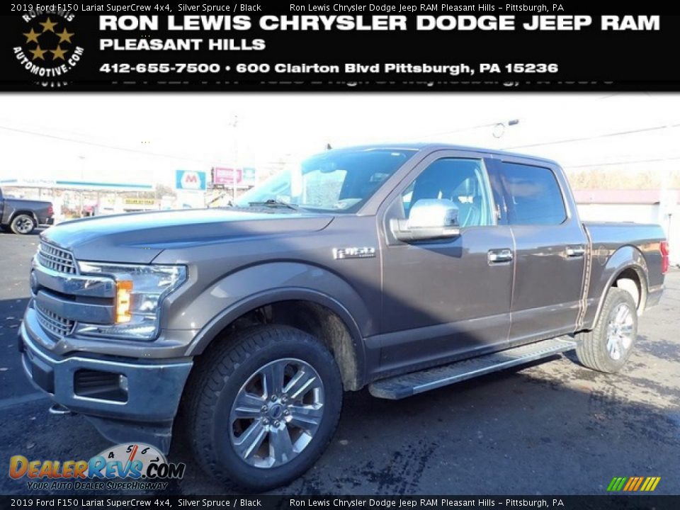 2019 Ford F150 Lariat SuperCrew 4x4 Silver Spruce / Black Photo #1