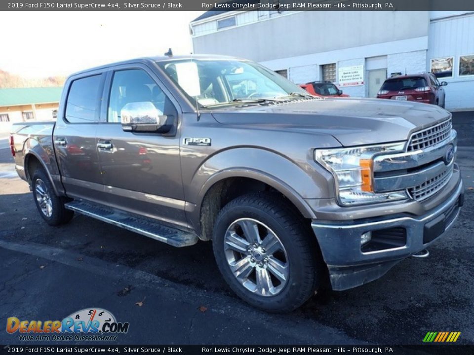 2019 Ford F150 Lariat SuperCrew 4x4 Silver Spruce / Black Photo #3