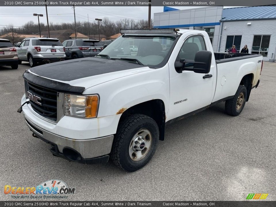 2010 GMC Sierra 2500HD Work Truck Regular Cab 4x4 Summit White / Dark Titanium Photo #1