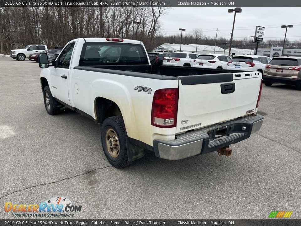 2010 GMC Sierra 2500HD Work Truck Regular Cab 4x4 Summit White / Dark Titanium Photo #2