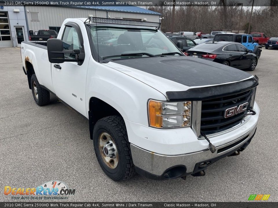 2010 GMC Sierra 2500HD Work Truck Regular Cab 4x4 Summit White / Dark Titanium Photo #4