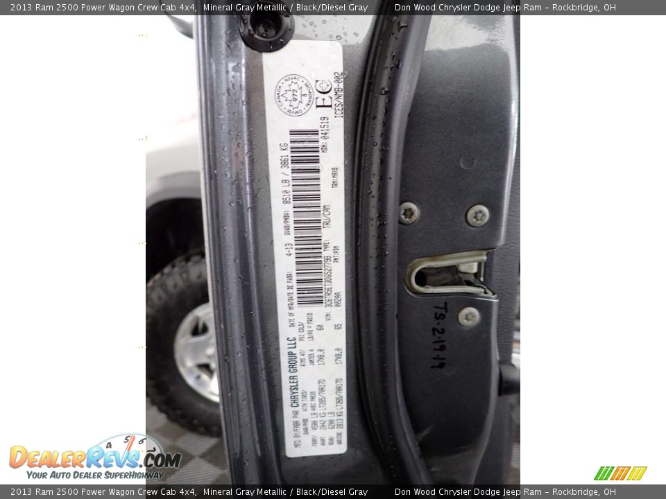 2013 Ram 2500 Power Wagon Crew Cab 4x4 Mineral Gray Metallic / Black/Diesel Gray Photo #34
