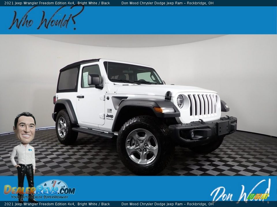2021 Jeep Wrangler Freedom Edition 4x4 Bright White / Black Photo #1