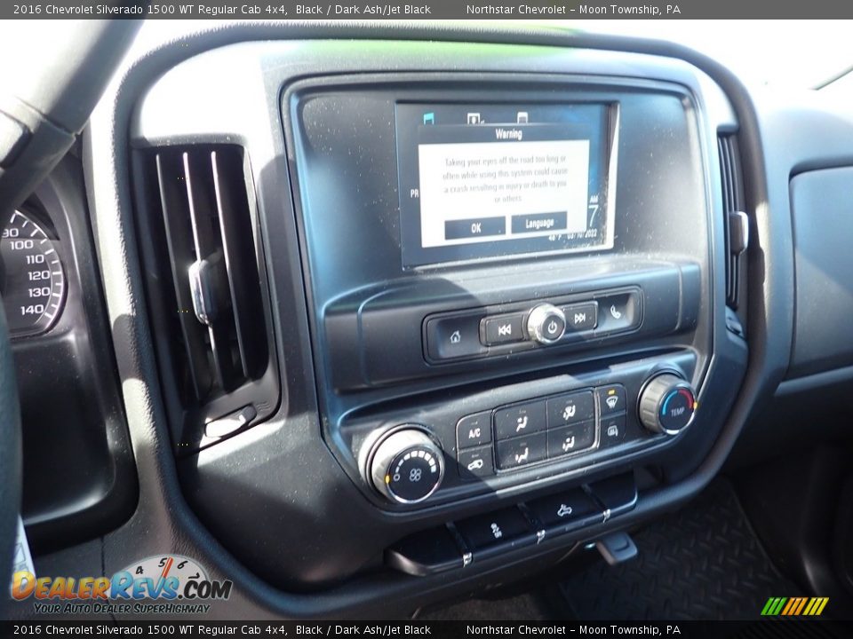 2016 Chevrolet Silverado 1500 WT Regular Cab 4x4 Black / Dark Ash/Jet Black Photo #22