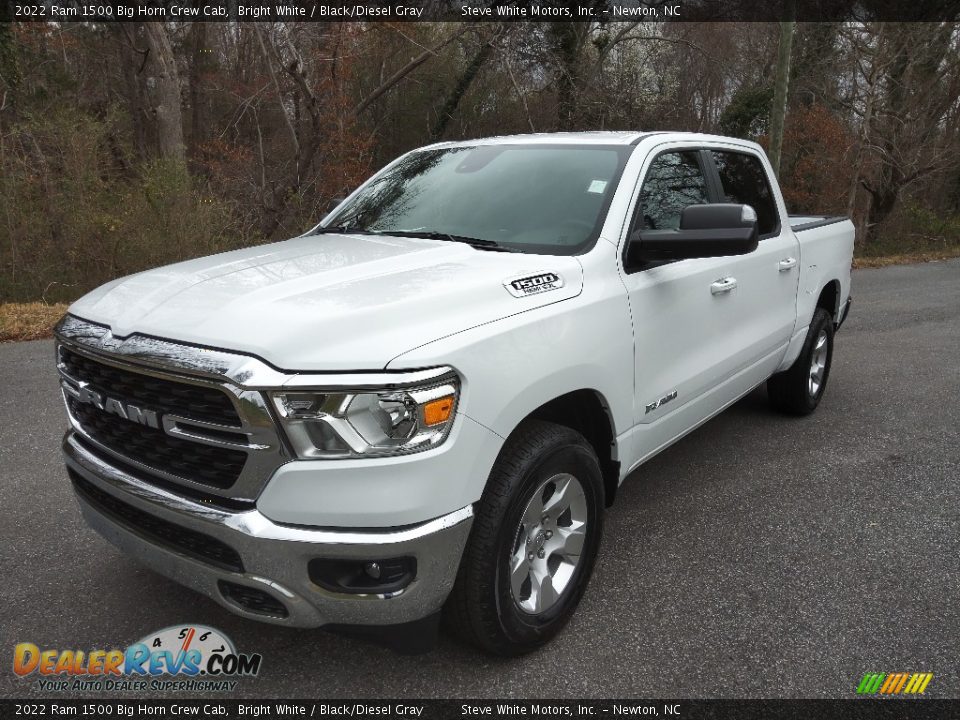 2022 Ram 1500 Big Horn Crew Cab Bright White / Black/Diesel Gray Photo #2