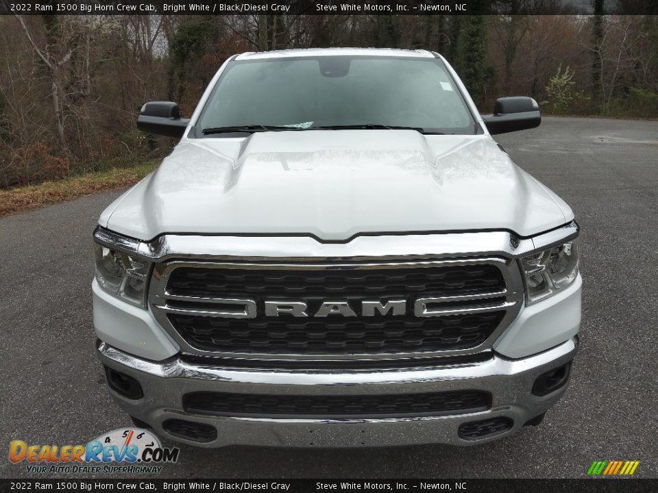 2022 Ram 1500 Big Horn Crew Cab Bright White / Black/Diesel Gray Photo #3