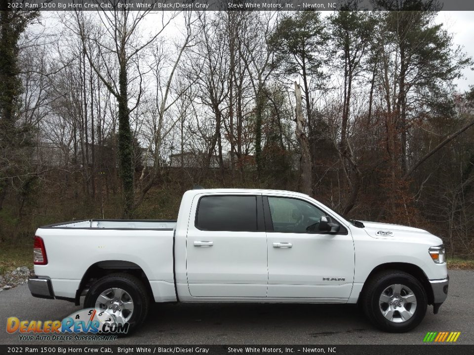 2022 Ram 1500 Big Horn Crew Cab Bright White / Black/Diesel Gray Photo #5