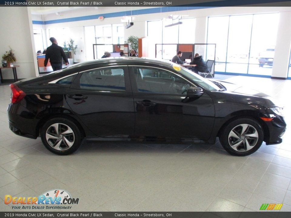 2019 Honda Civic LX Sedan Crystal Black Pearl / Black Photo #4