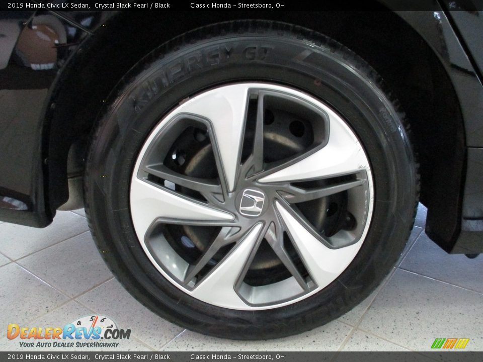 2019 Honda Civic LX Sedan Crystal Black Pearl / Black Photo #6