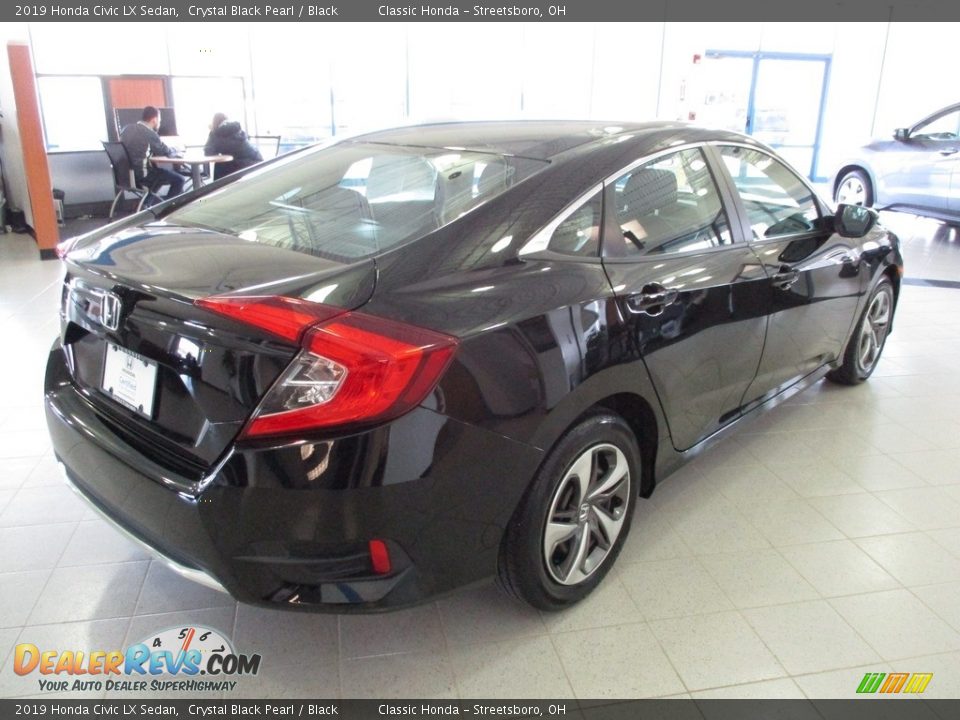 2019 Honda Civic LX Sedan Crystal Black Pearl / Black Photo #7