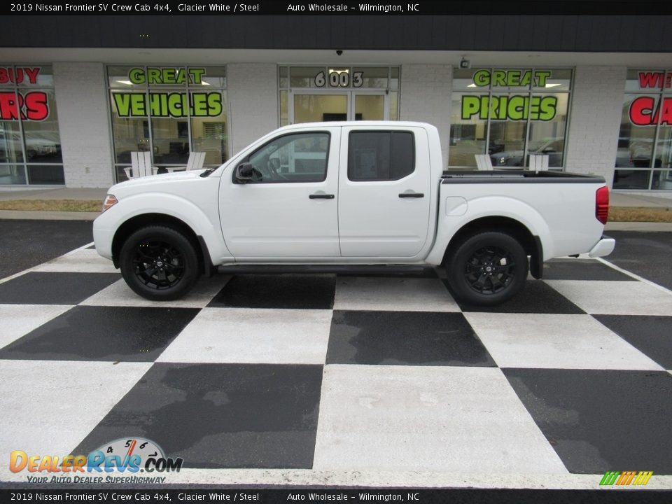 2019 Nissan Frontier SV Crew Cab 4x4 Glacier White / Steel Photo #1