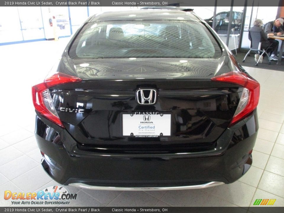 2019 Honda Civic LX Sedan Crystal Black Pearl / Black Photo #8