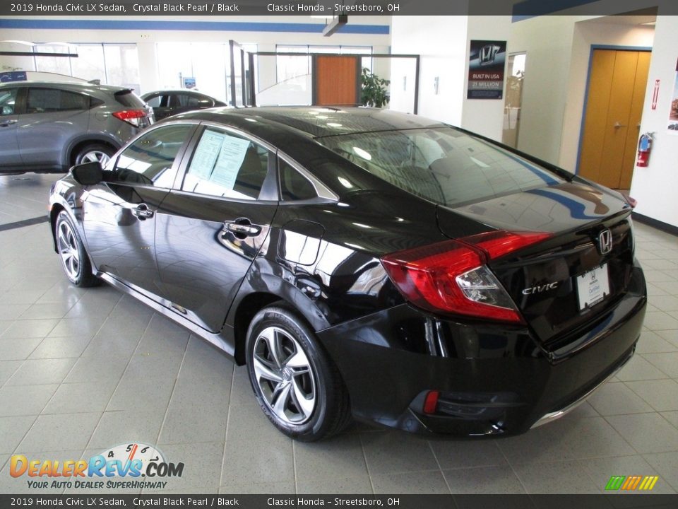 2019 Honda Civic LX Sedan Crystal Black Pearl / Black Photo #9