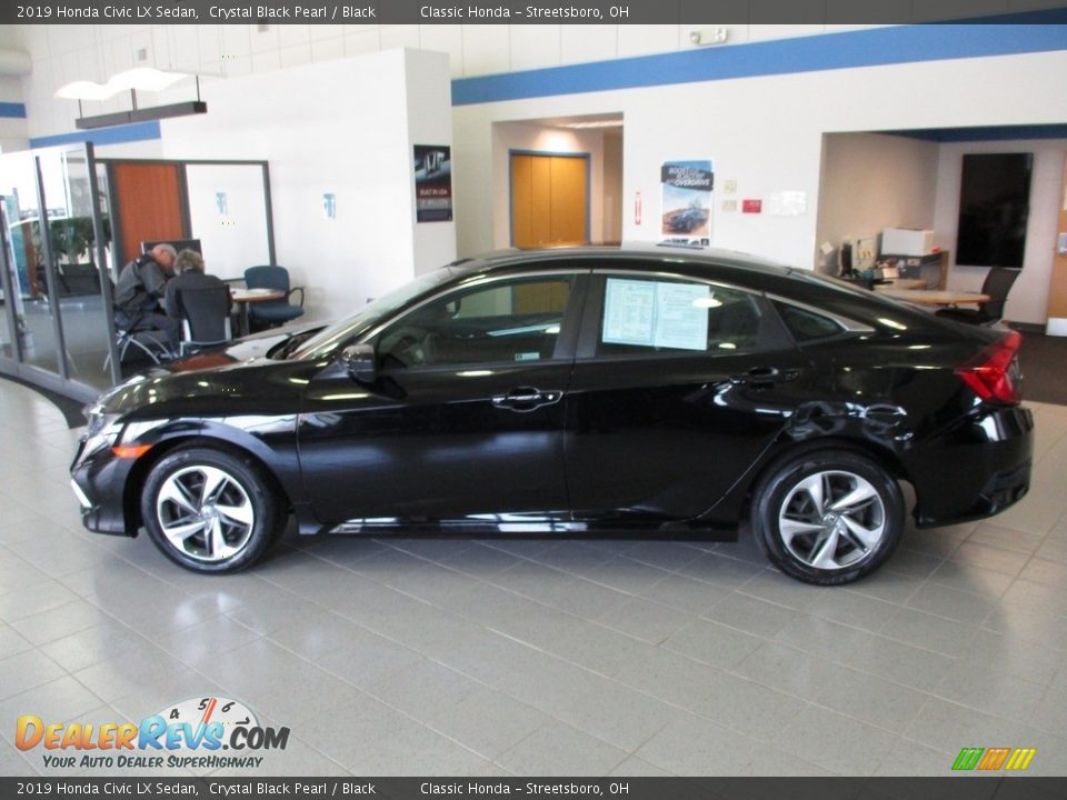 2019 Honda Civic LX Sedan Crystal Black Pearl / Black Photo #10