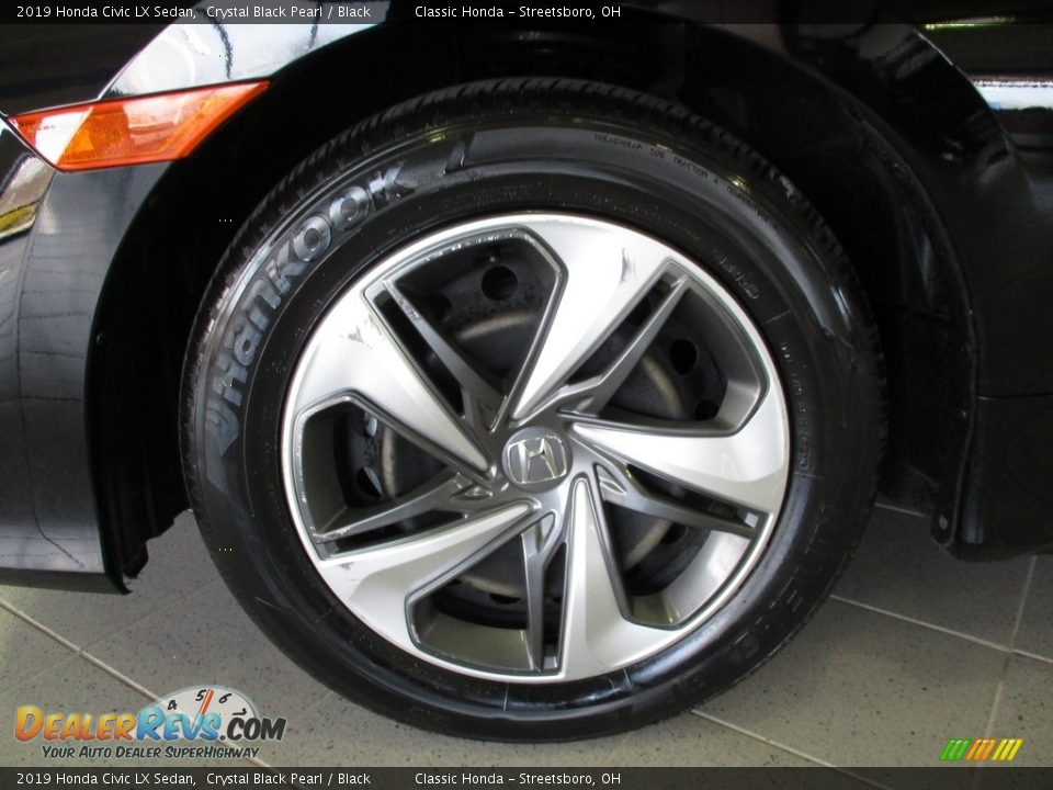 2019 Honda Civic LX Sedan Crystal Black Pearl / Black Photo #12