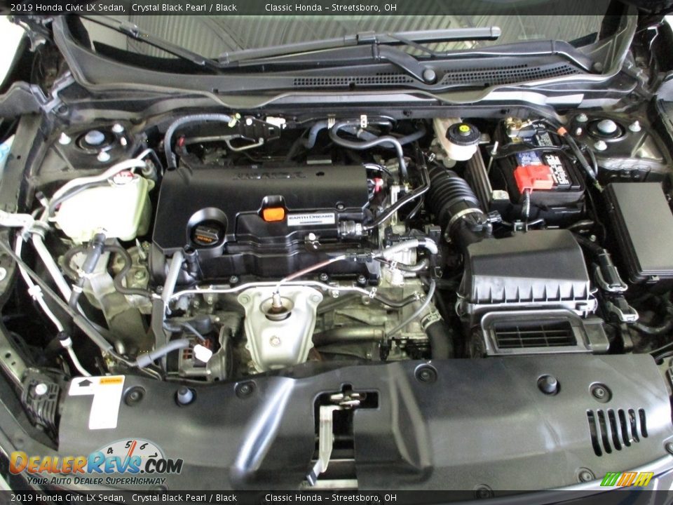 2019 Honda Civic LX Sedan Crystal Black Pearl / Black Photo #15