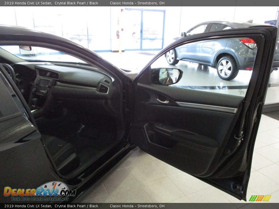 2019 Honda Civic LX Sedan Crystal Black Pearl / Black Photo #16