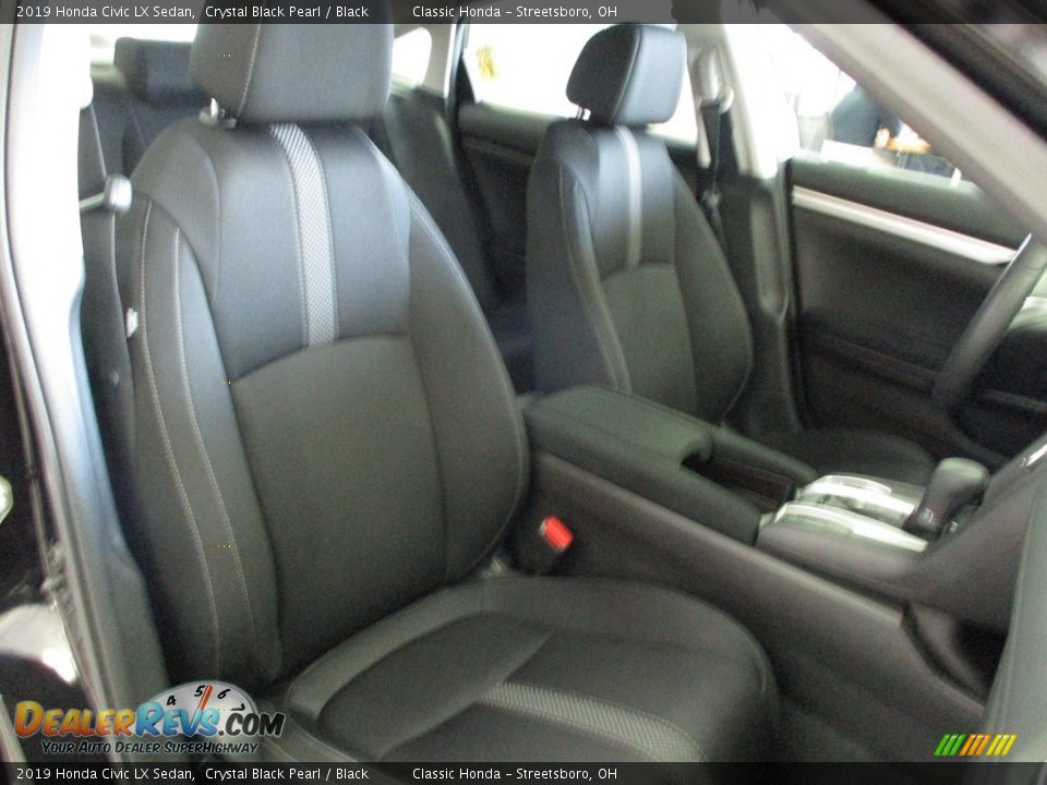 2019 Honda Civic LX Sedan Crystal Black Pearl / Black Photo #18